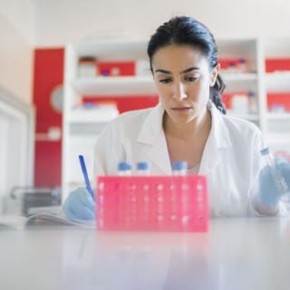 scientist in a pharmaceutical lab